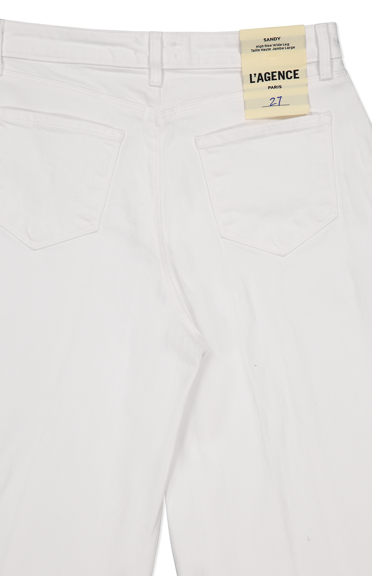 Lagence Sandy H/R Wide Leg Jeans White Back Pocket Detail Image  (6941051158643)