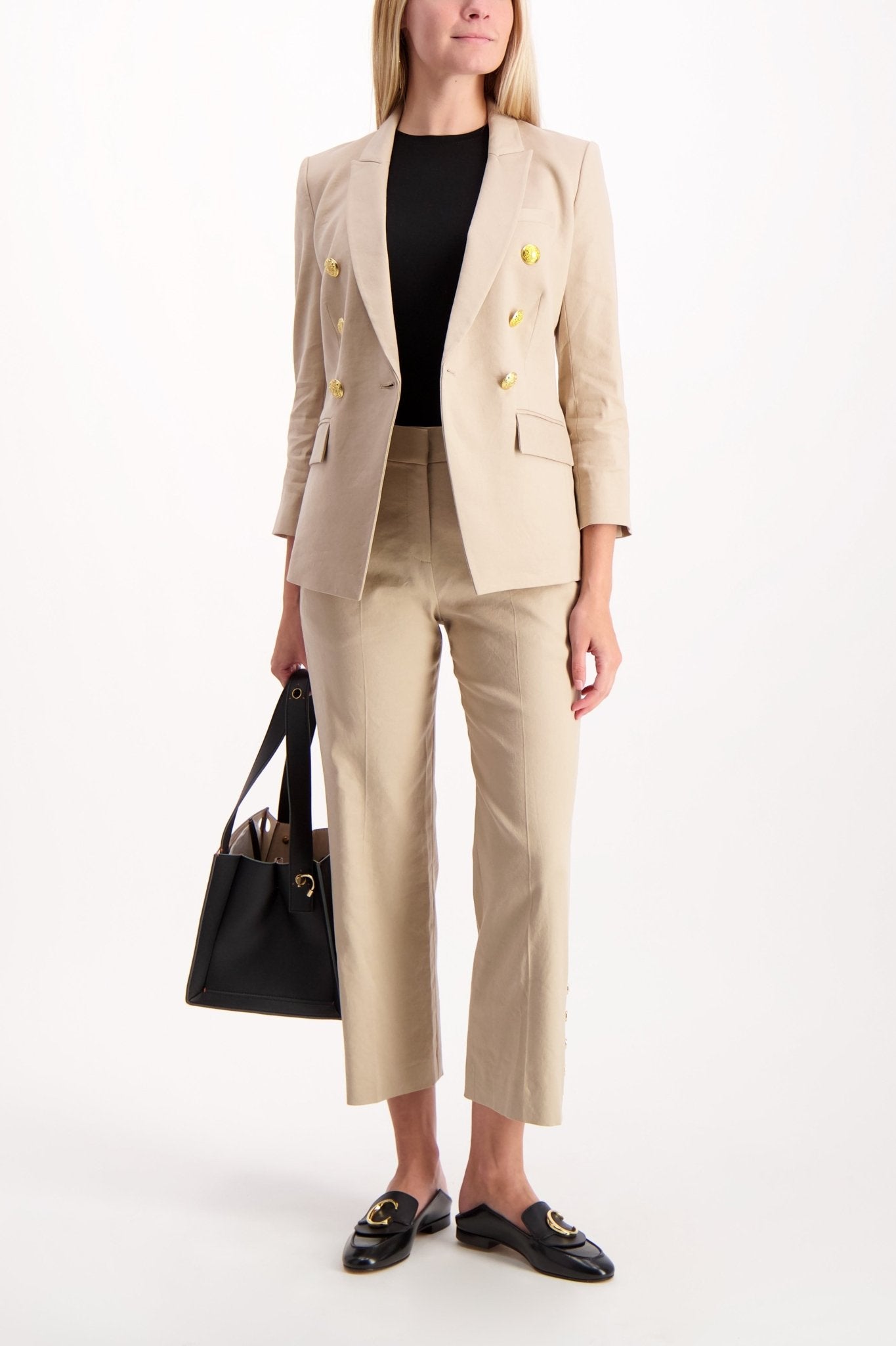 L'AGENCEShort Sleeve Ressi Crewneck Tee BlackA.K. Rikk's