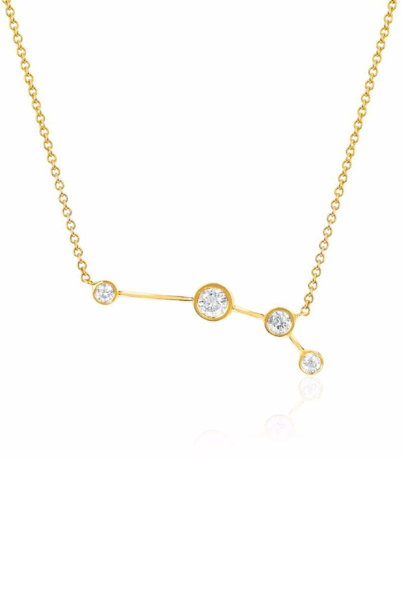 Diamond Aries Constellation Necklace (4622652440691)