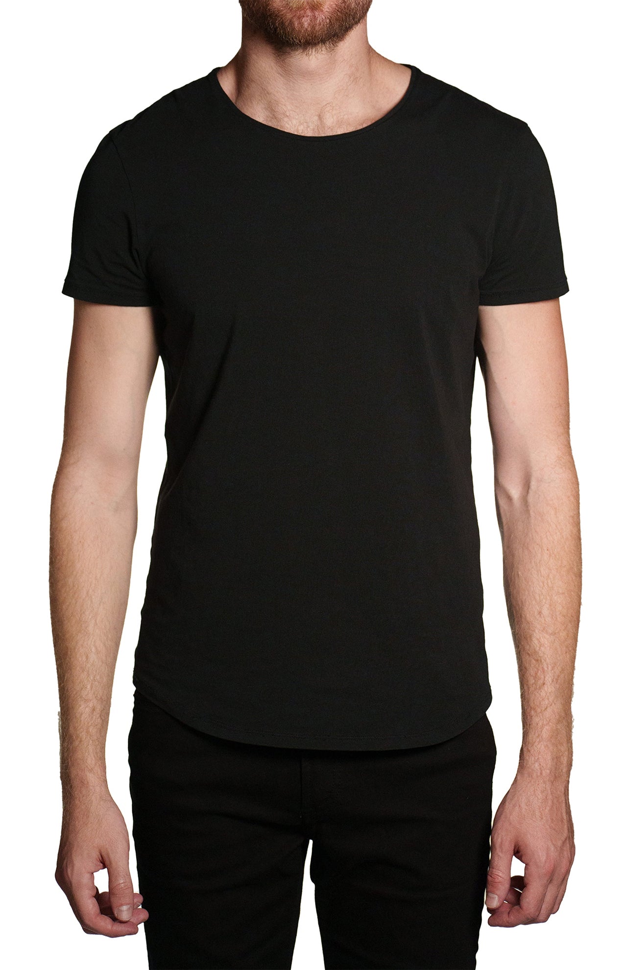 Monfrere Dann Noir Tee Front Model Image (6941035593843)