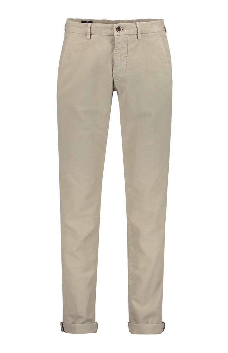 Mason's Torino Style Moleskin Chino Pant in Cement Mannequin Image  (6955219976307)