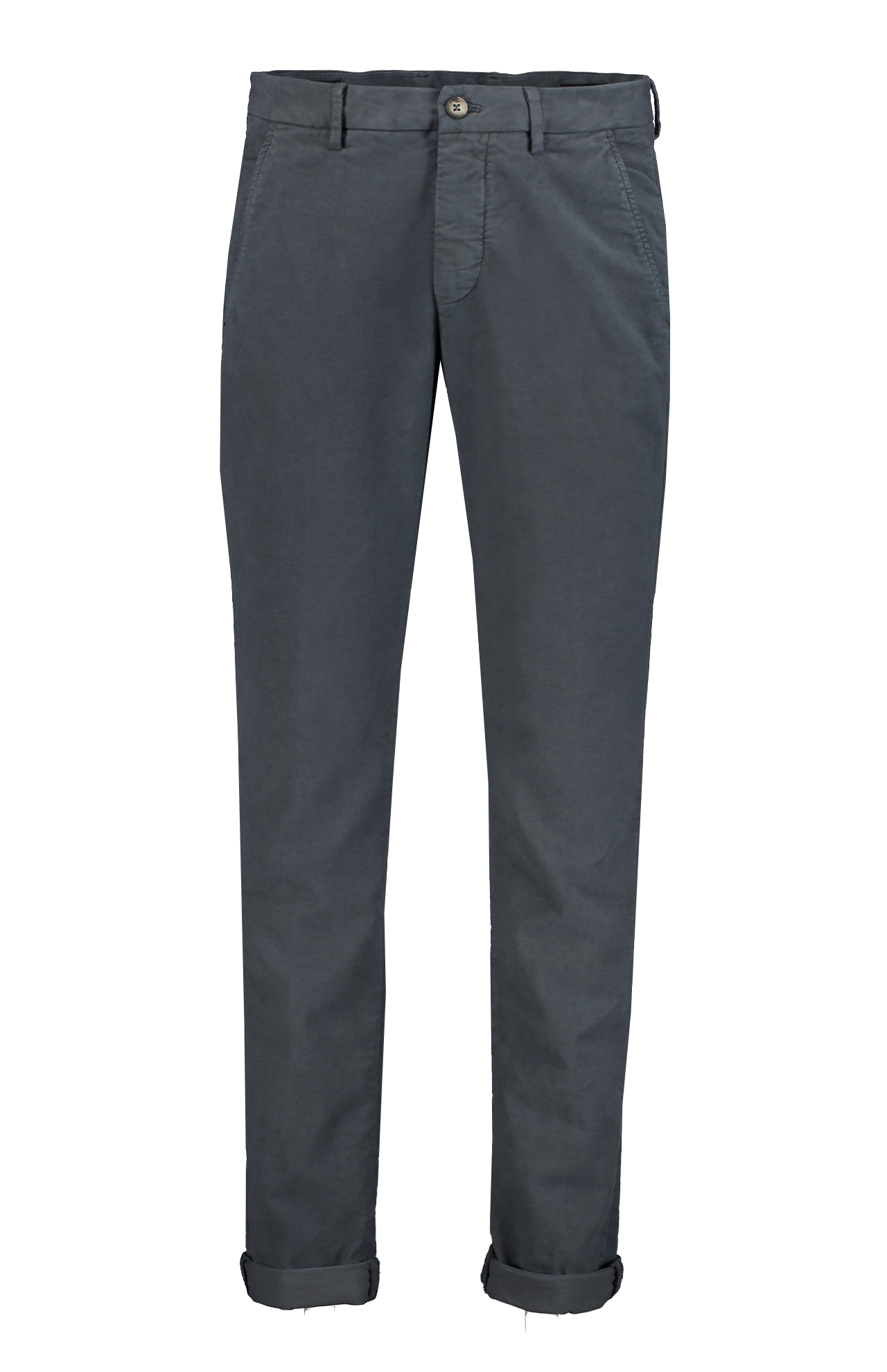 Mason's Torino Style Moleskin Chino Pant in Charcoal Grey Mannequin Image  (6955219976307)