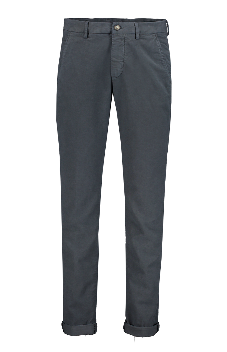 Mason's Torino Style Moleskin Chino Pant in Charcoal Grey Mannequin Image  (6955219976307)