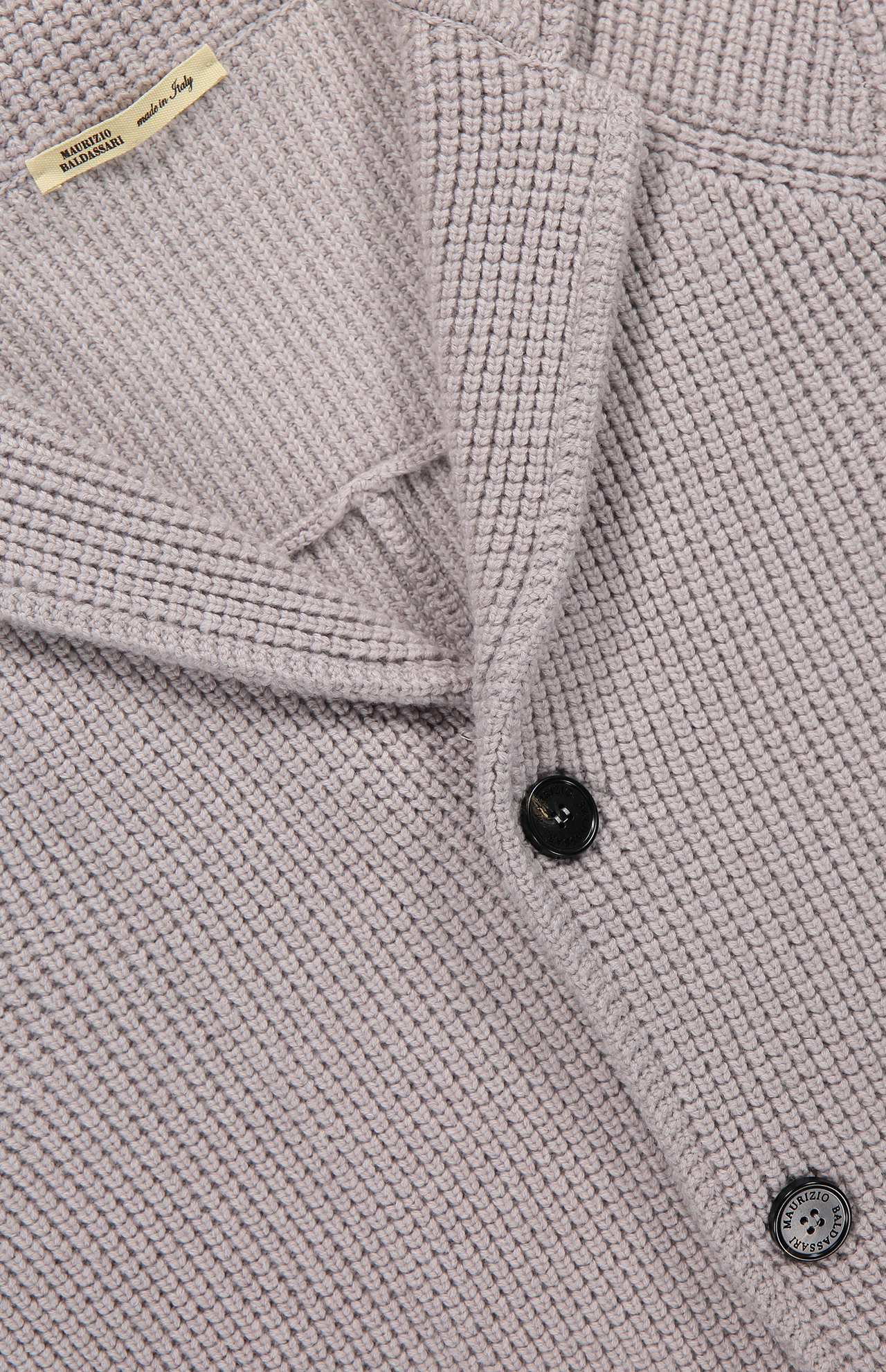 Maurizio Baldassari Brenta Big Barley Sweater Jacket Stone Top Detail Image (6959052226675)