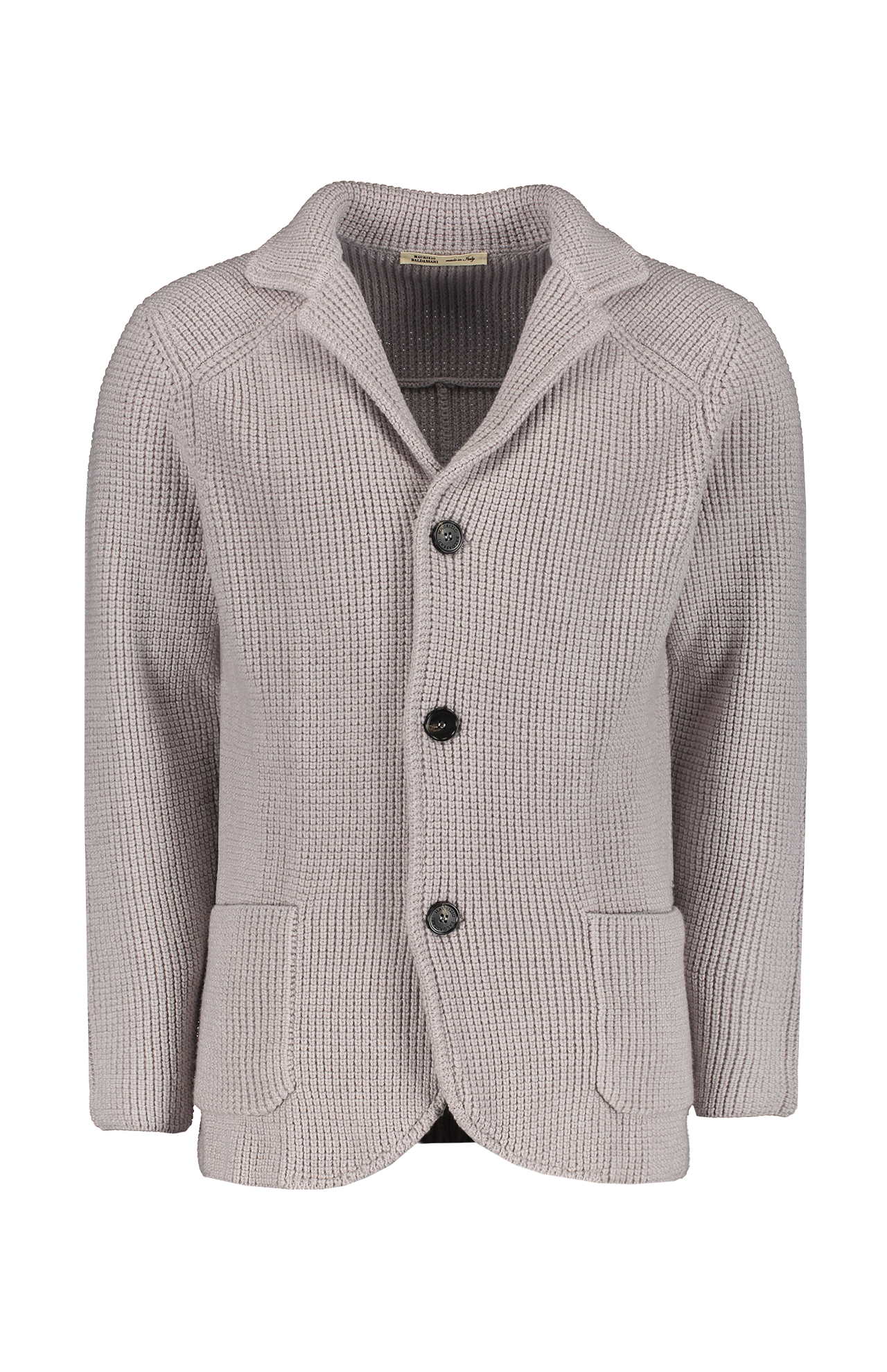 Maurizio Baldassari Brenta Big Barley Sweater Jacket Stone Front Mannequin Image (6959052226675)