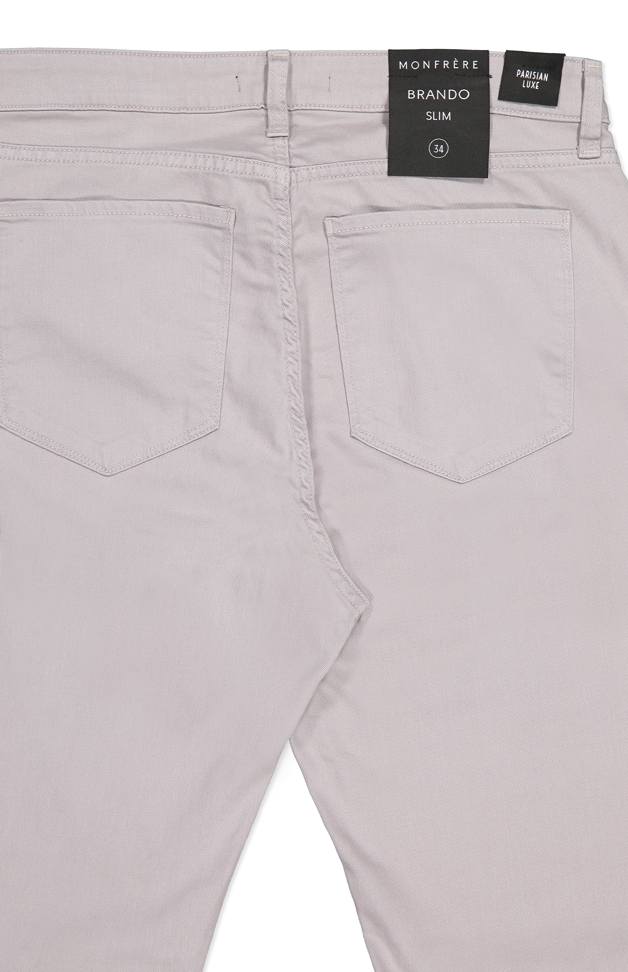 Monfrere Brando Jean Light Grey Back Pocket Detail Image  (7019686101107)