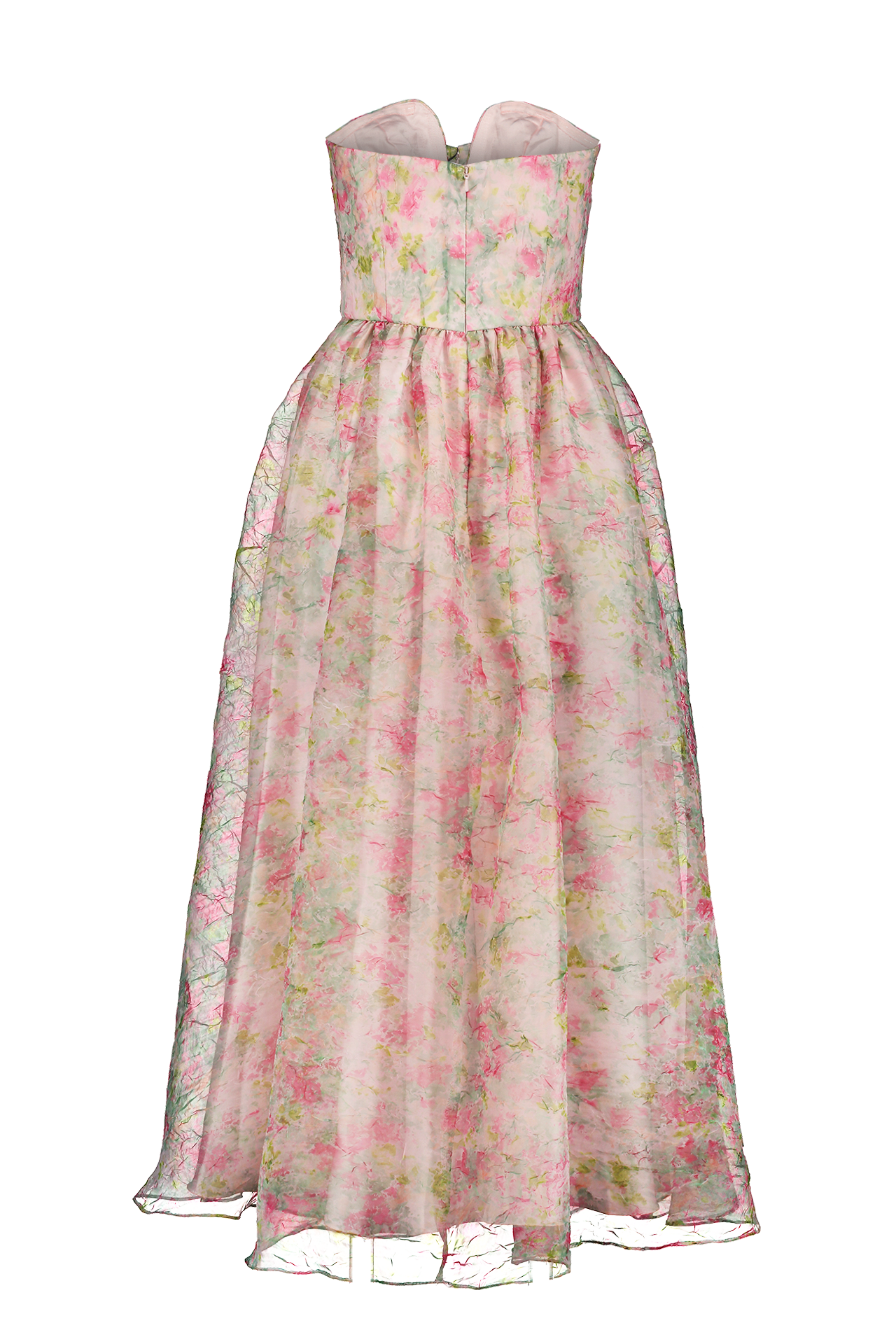 Strapless Organza Long Dress (7086711603315)