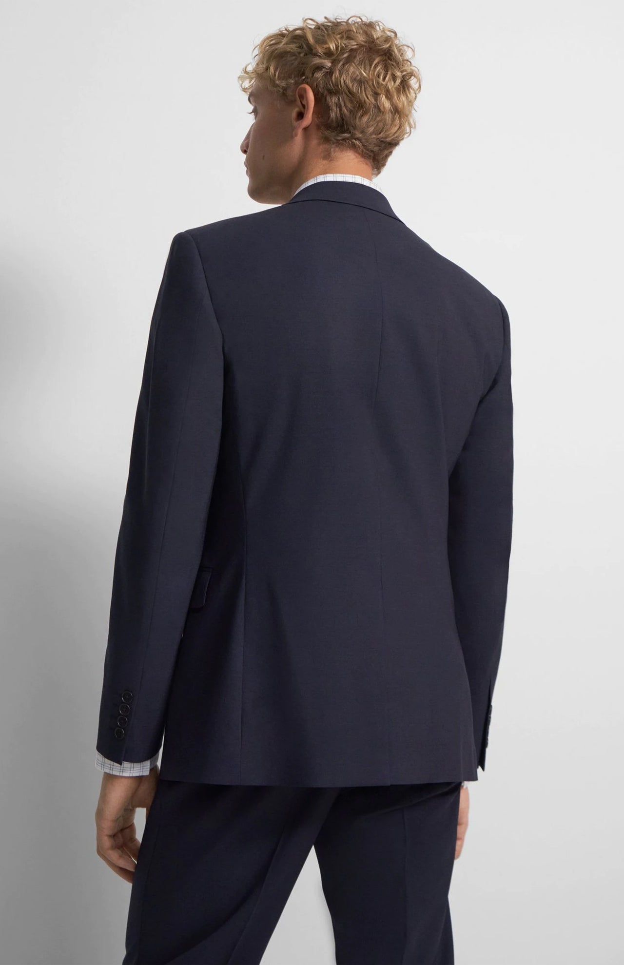 Theory Chambers New Tailor 2 Suit Jacket Navy Back Model Image (1737077162099)
