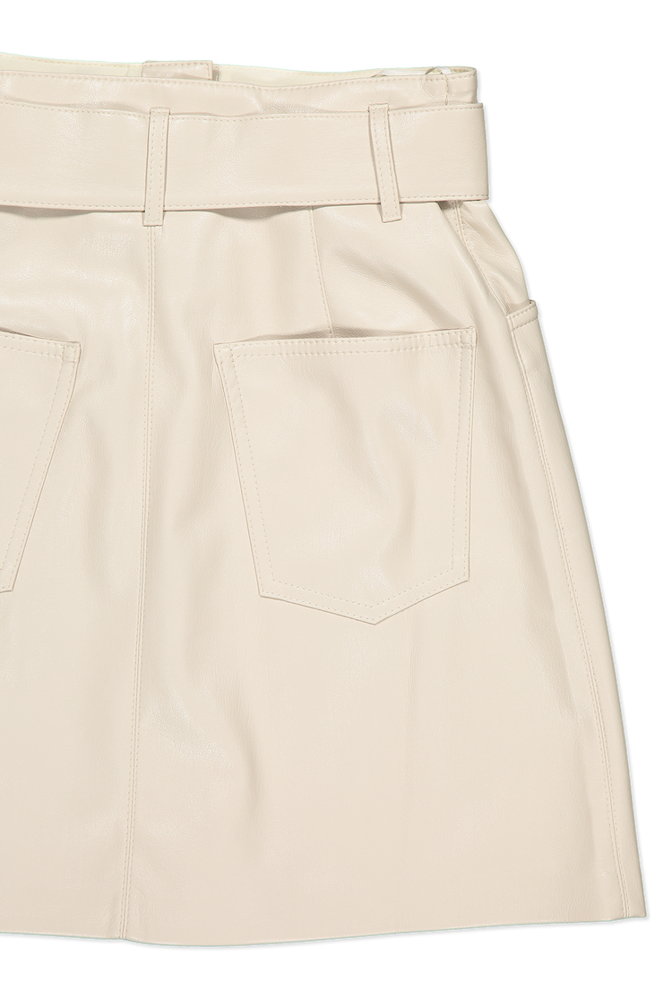 Nanushka Meda Skirt Creme Back Pocket Detail Image (6595768647795)