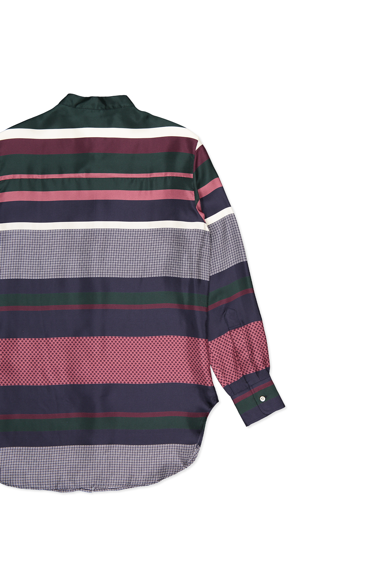 Amel Stripe Silk Print Shirt (6920939143283)