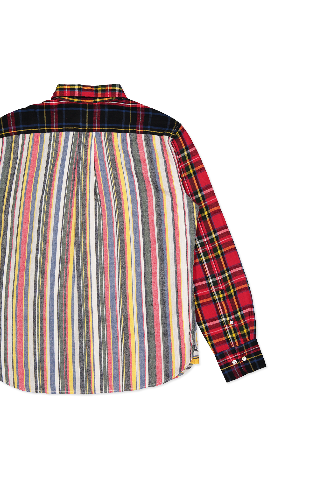 Contrasting Parts Button Down LS Shirt (6947223273587)