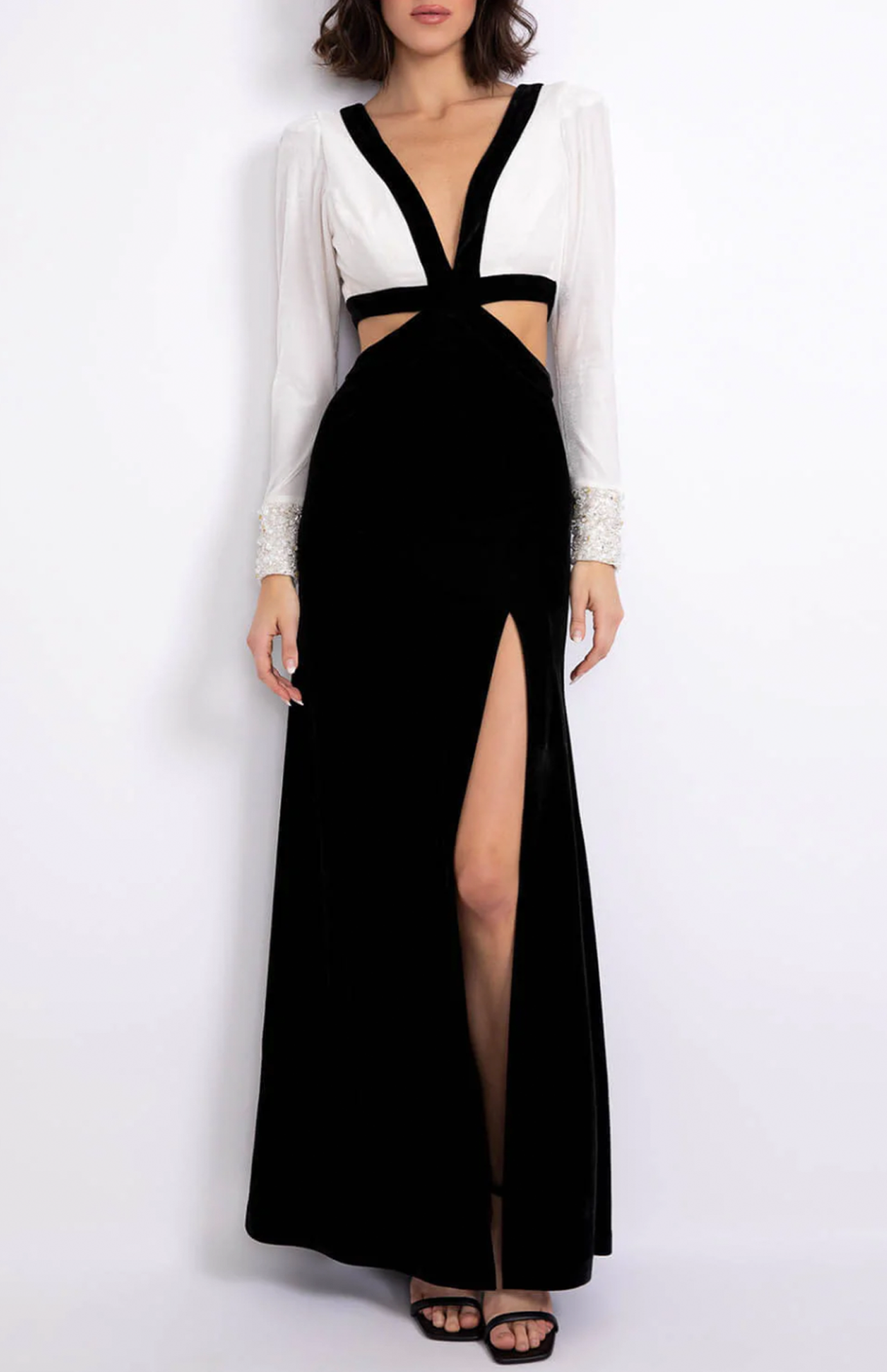 Cut-Out Velvet Maxi Dress (6983215808627)