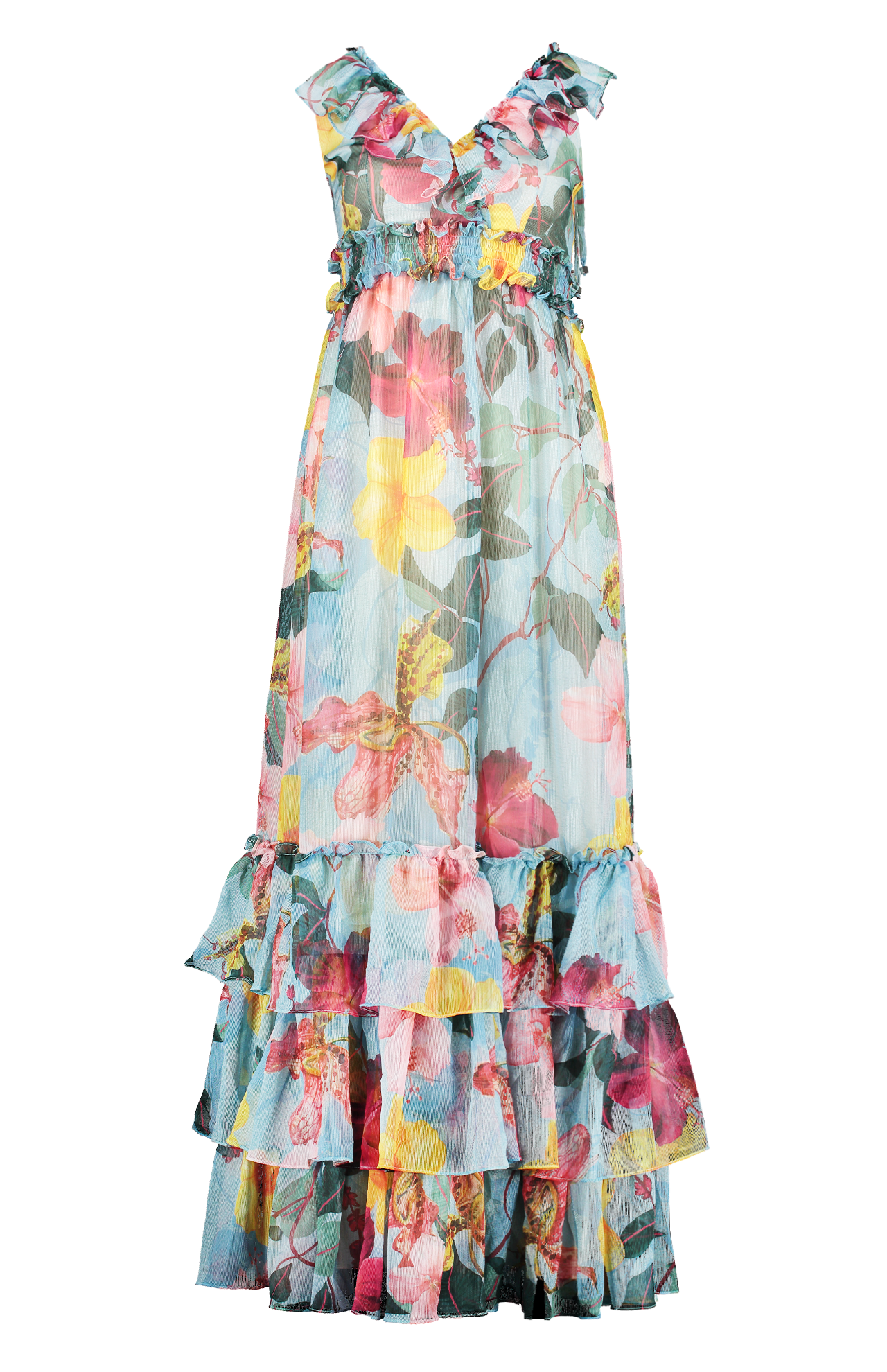 Hibiscus Sleeveless Maxi Dress (6852466770035)