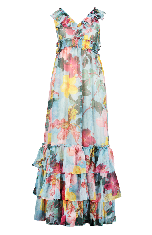 Hibiscus Sleeveless Maxi Dress (6852466770035)