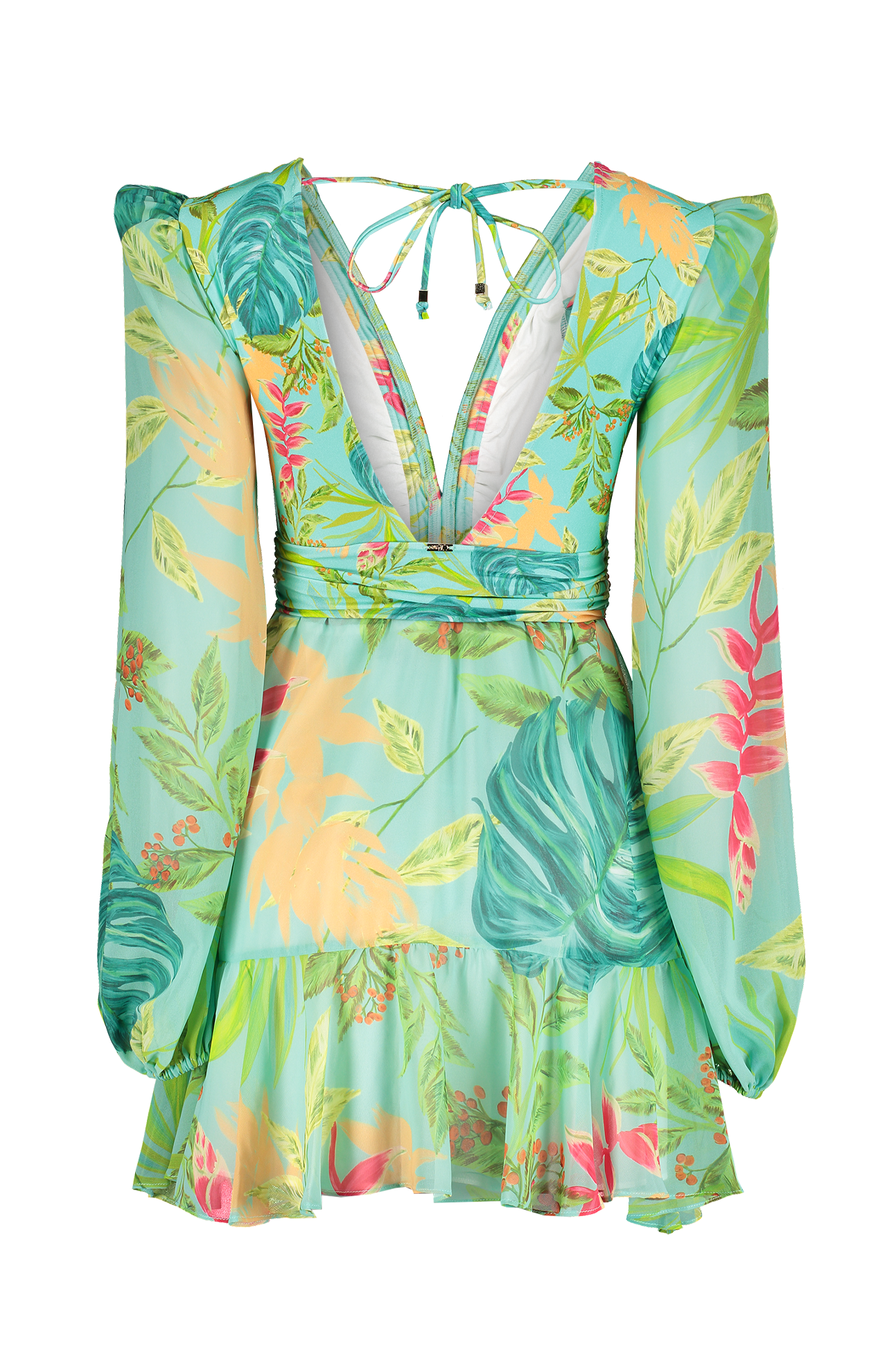 Tropicalia Long Sleeve Mini Dress (7012405772403)