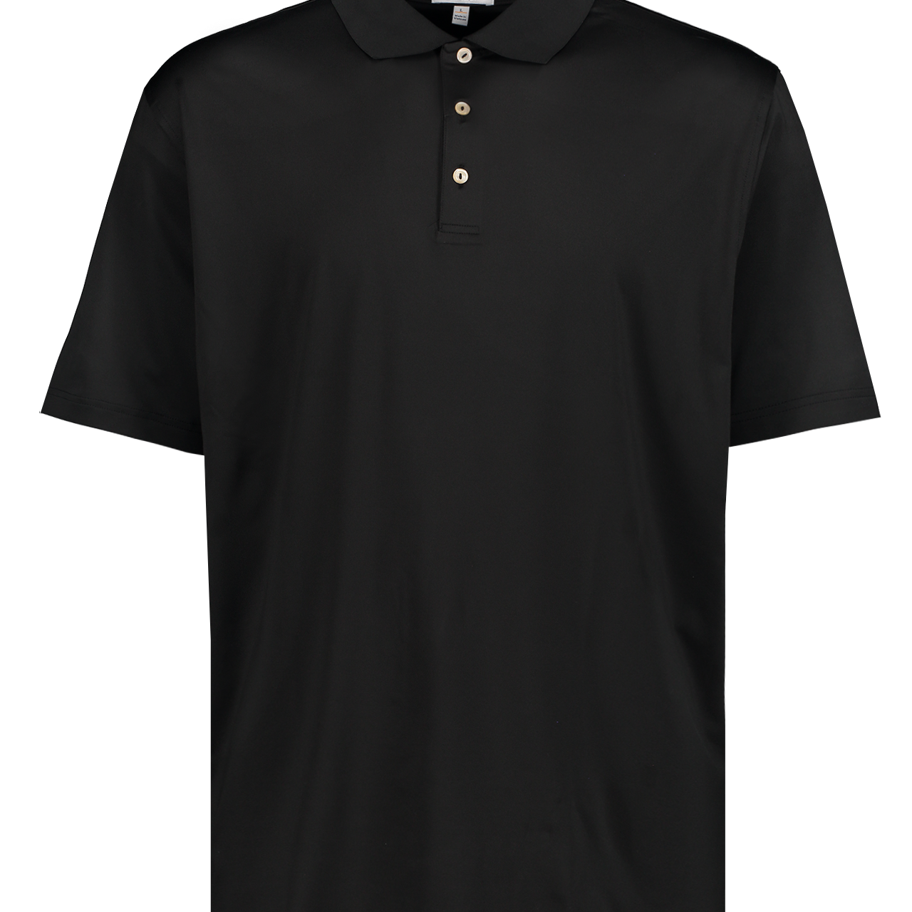 Peter Millar Solid Performance Jersey Polo in Black - Mannequin Image (6606330462323)