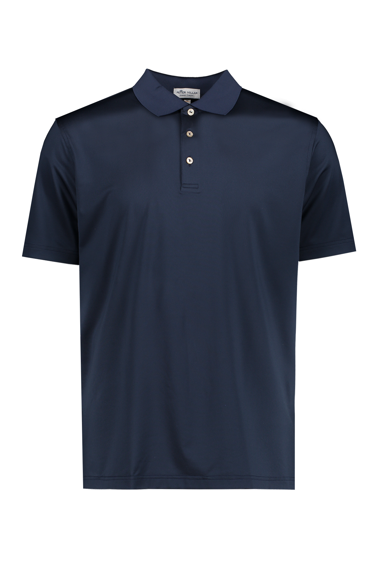 Peter Millar Solid Performance Jersey Polo in Navy - Mannequin Image  (6606330462323)