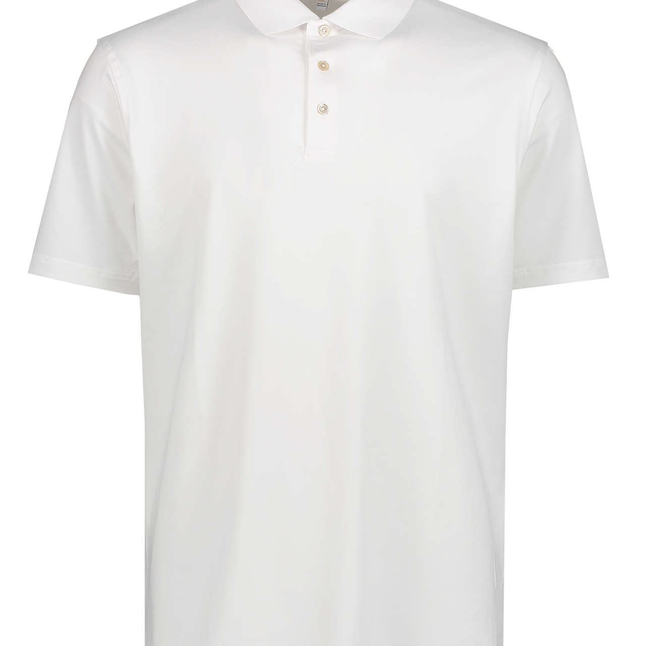 Peter Millar Solid Performance Jersey Polo in White - Mannequin Image  (6606330462323)