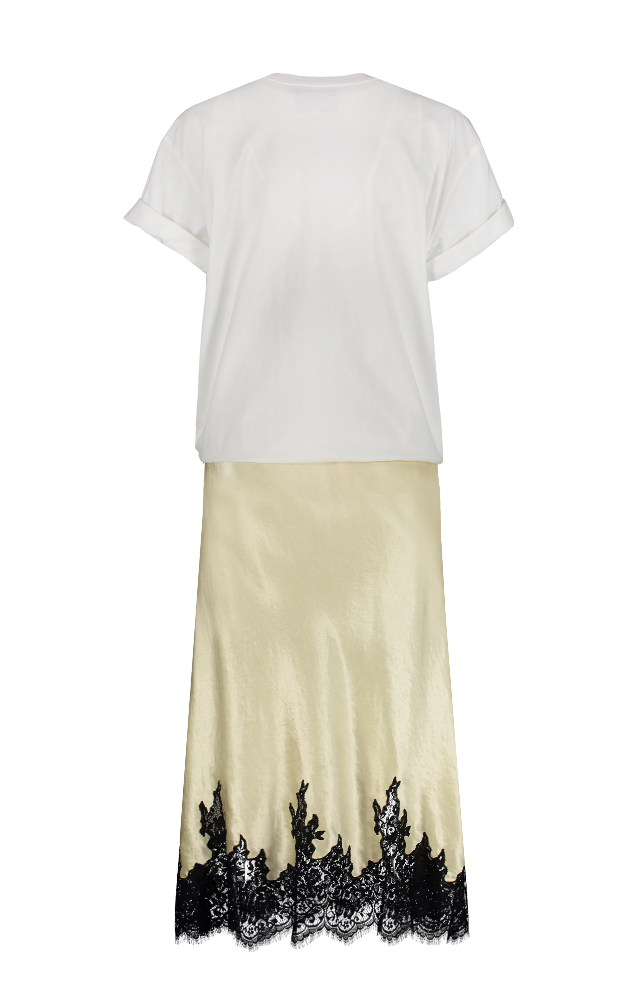 Draped Tshirt Slip Combo Dress (7061052391539)