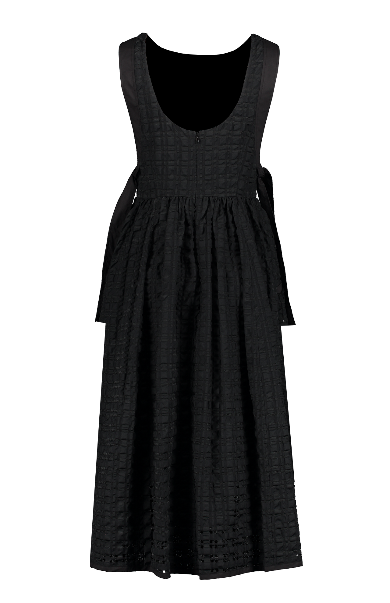 Sleeveless Taffeta Check Dress (7061052489843)