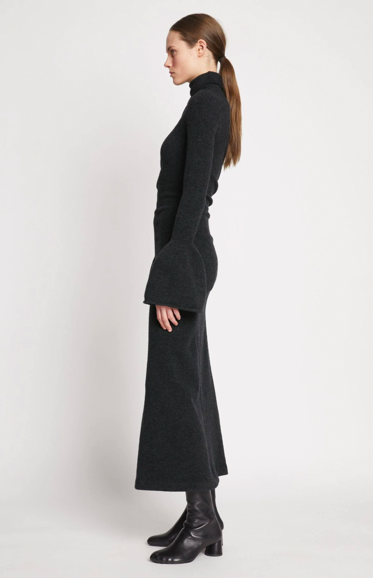 Proenza Midweight Wool Knit Dress Side Profile Model Image (6933091123315)