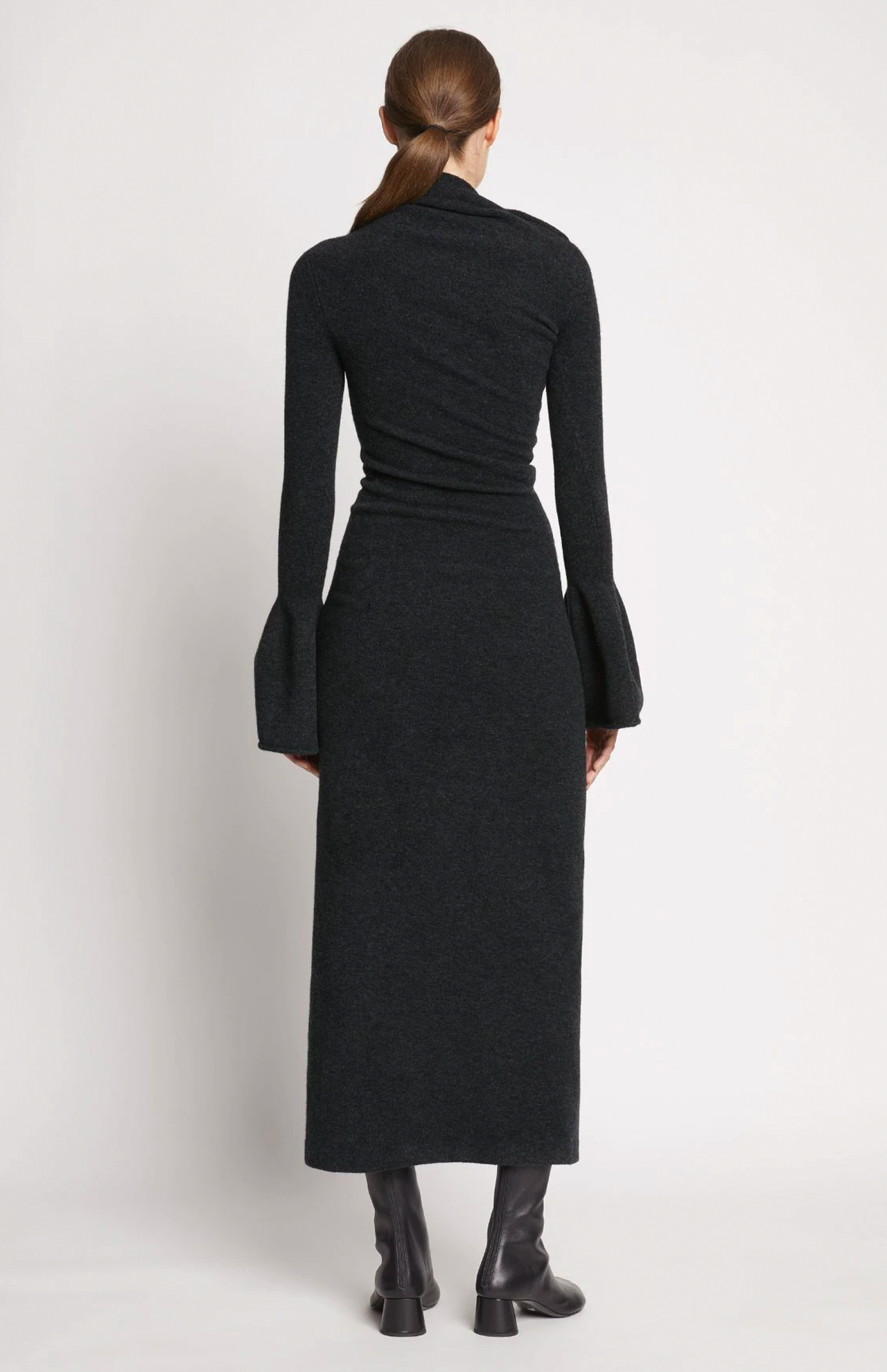 Proenza Midweight Wool Knit Dress Back Full Body Model Image (6933091123315)