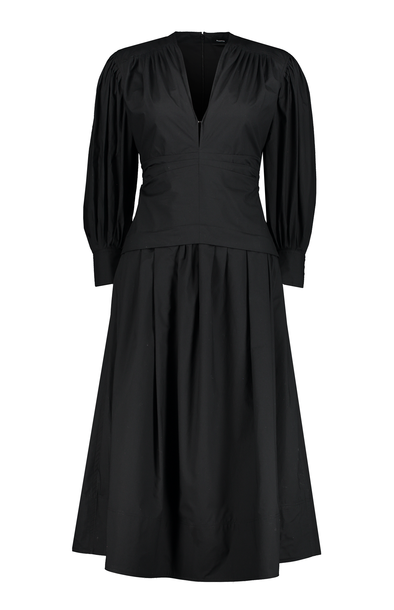 Poplin V-Neck Dress (6992735043699)