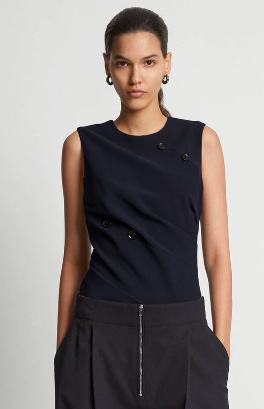 Crepe Spiral Top (6992734978163)