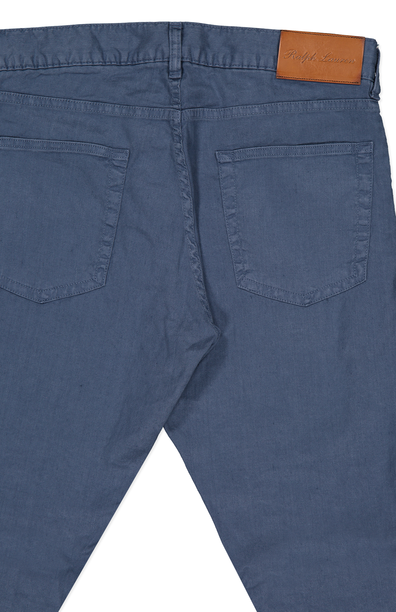 Ralph Lauren 5 Pocket Slim Pant Blue Back Detail Image (6865391157363)