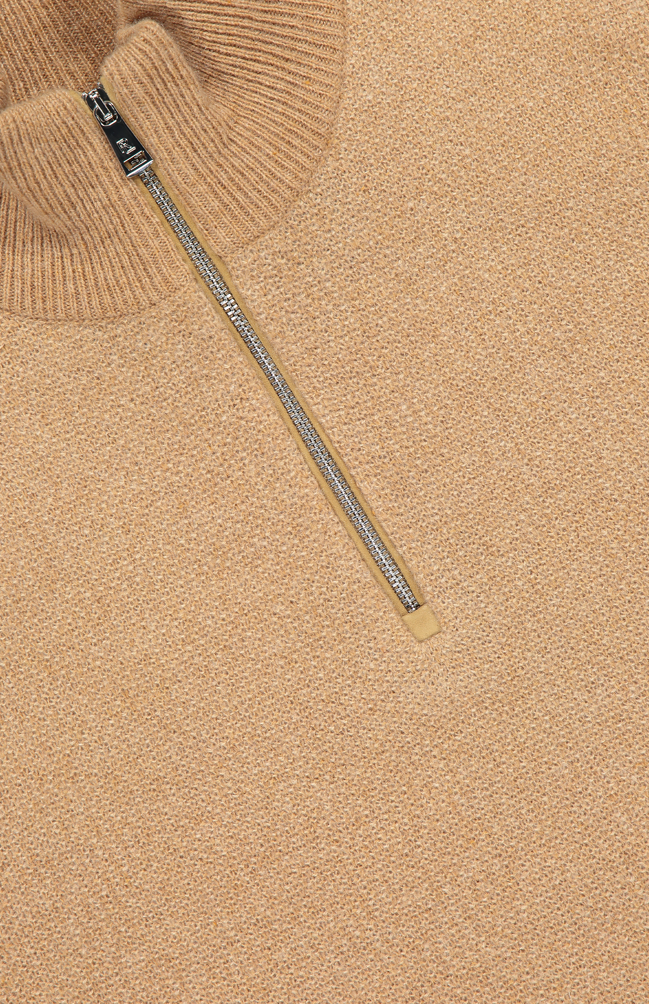 Ralph Lauren Cashmere Birdseye Sweater Brown Top Detail Image (7041232535667)