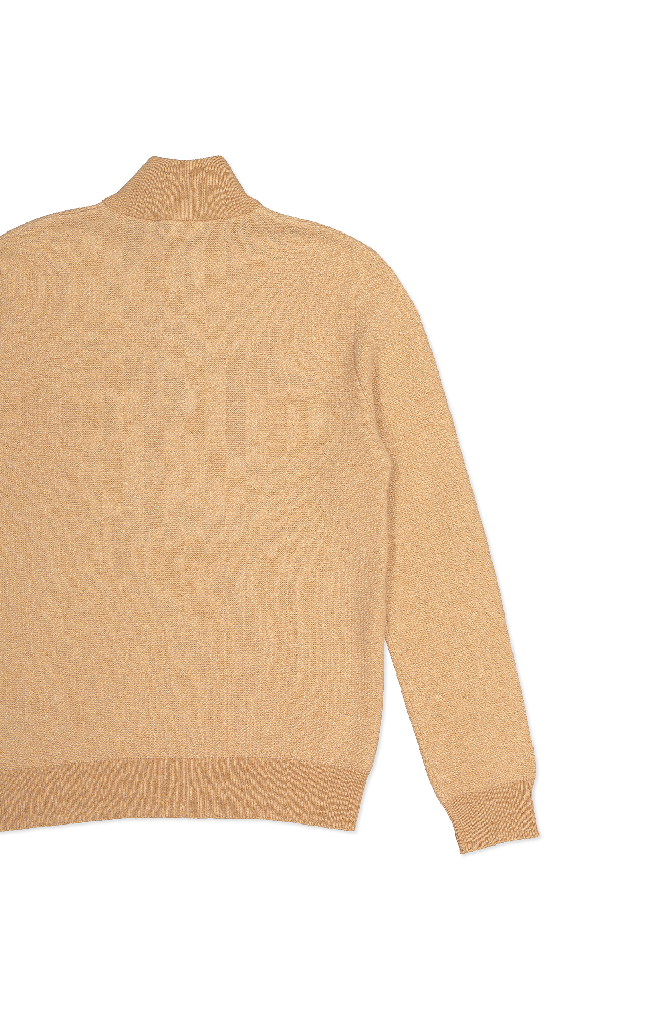 Ralph Lauren Cashmere Birdseye Sweater Brown Back Flat Lay Image (7041232535667)