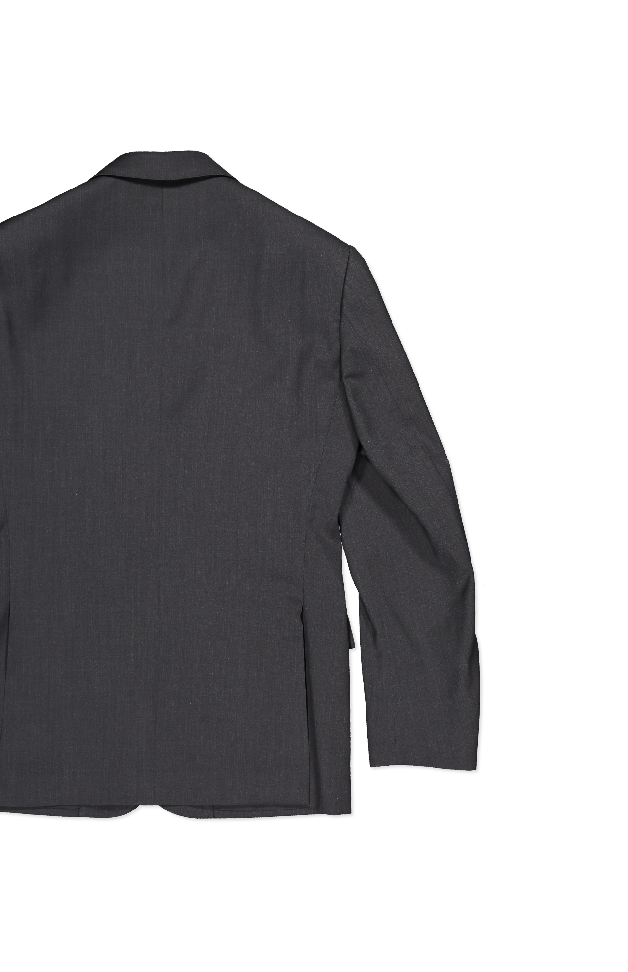 Ralph Lauren Purple Label Gregory Wool Serge Suit Charcoal Back Flat Image (6834394890355)