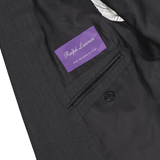 Ralph Lauren Purple Label Gregory Wool Serge Suit Charcoal Inside Detail Image (6834394890355)