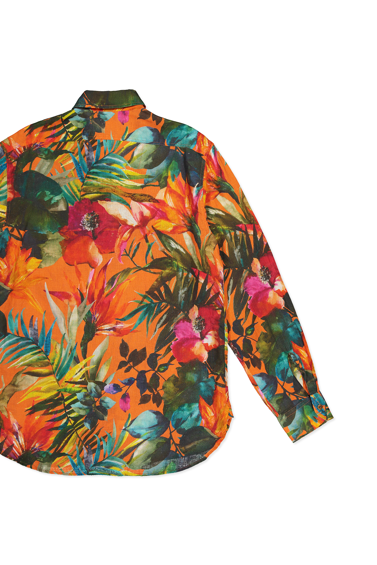 Floral Print Linen Shirt (7115365843059)