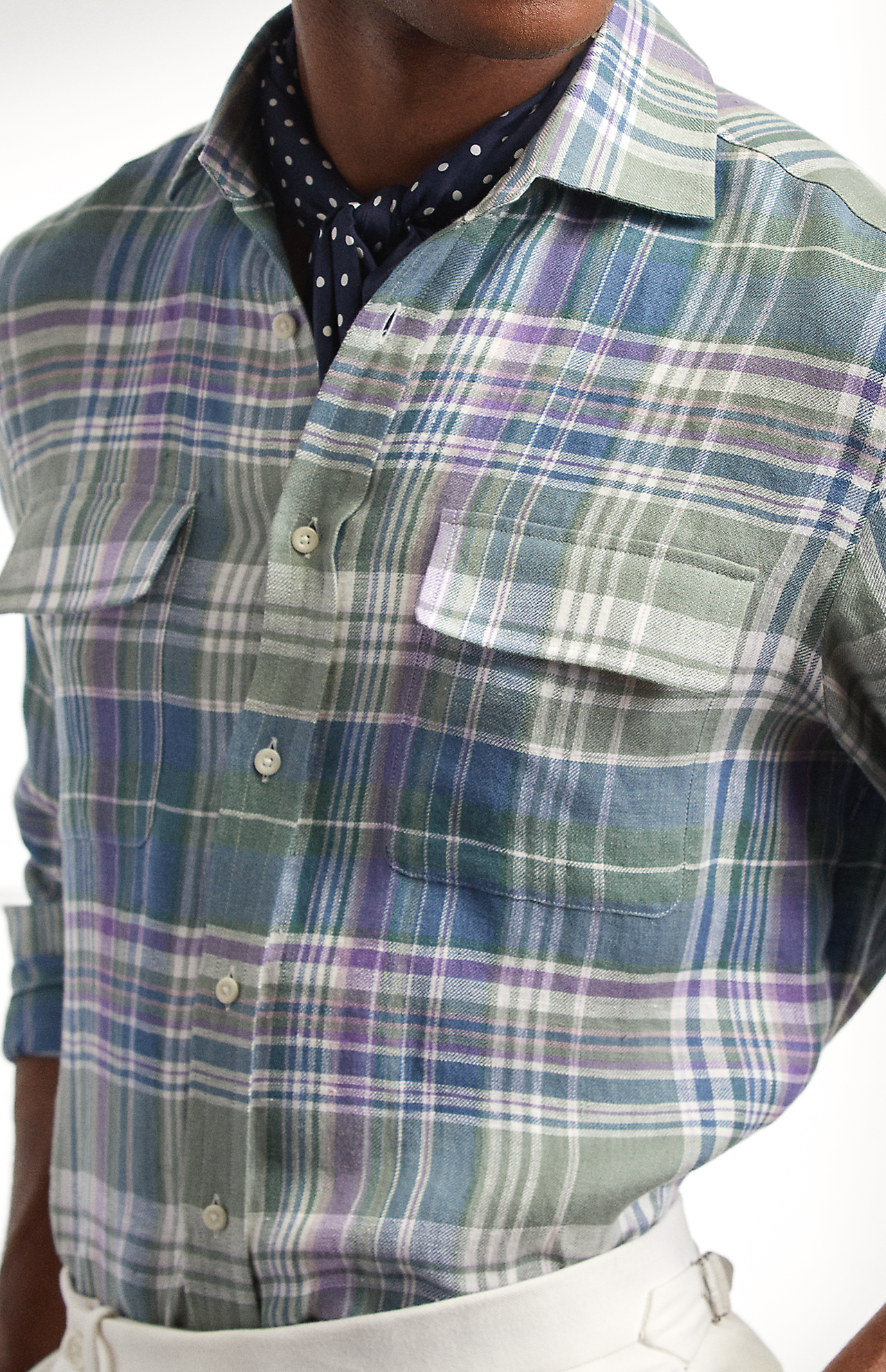 Ralph lauren deals purple check shirt