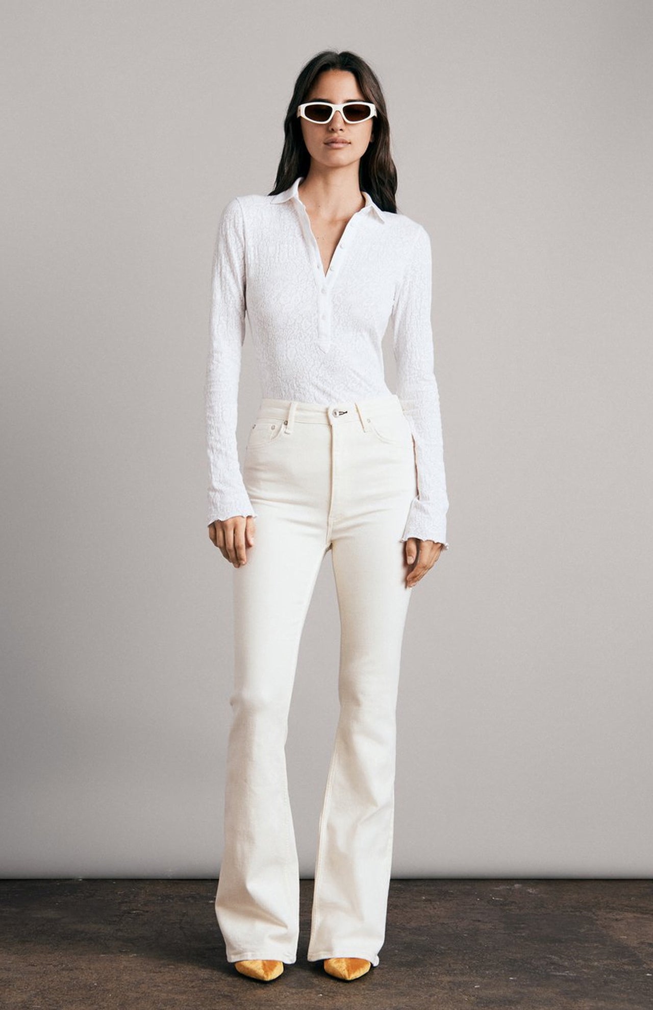 Gemma Jacquard Long Sleeve Polo (6985339928691)
