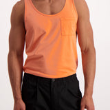 Front Crop Image Of Model Wearing Saturdays Rosen Pima Tank (1962000810099)