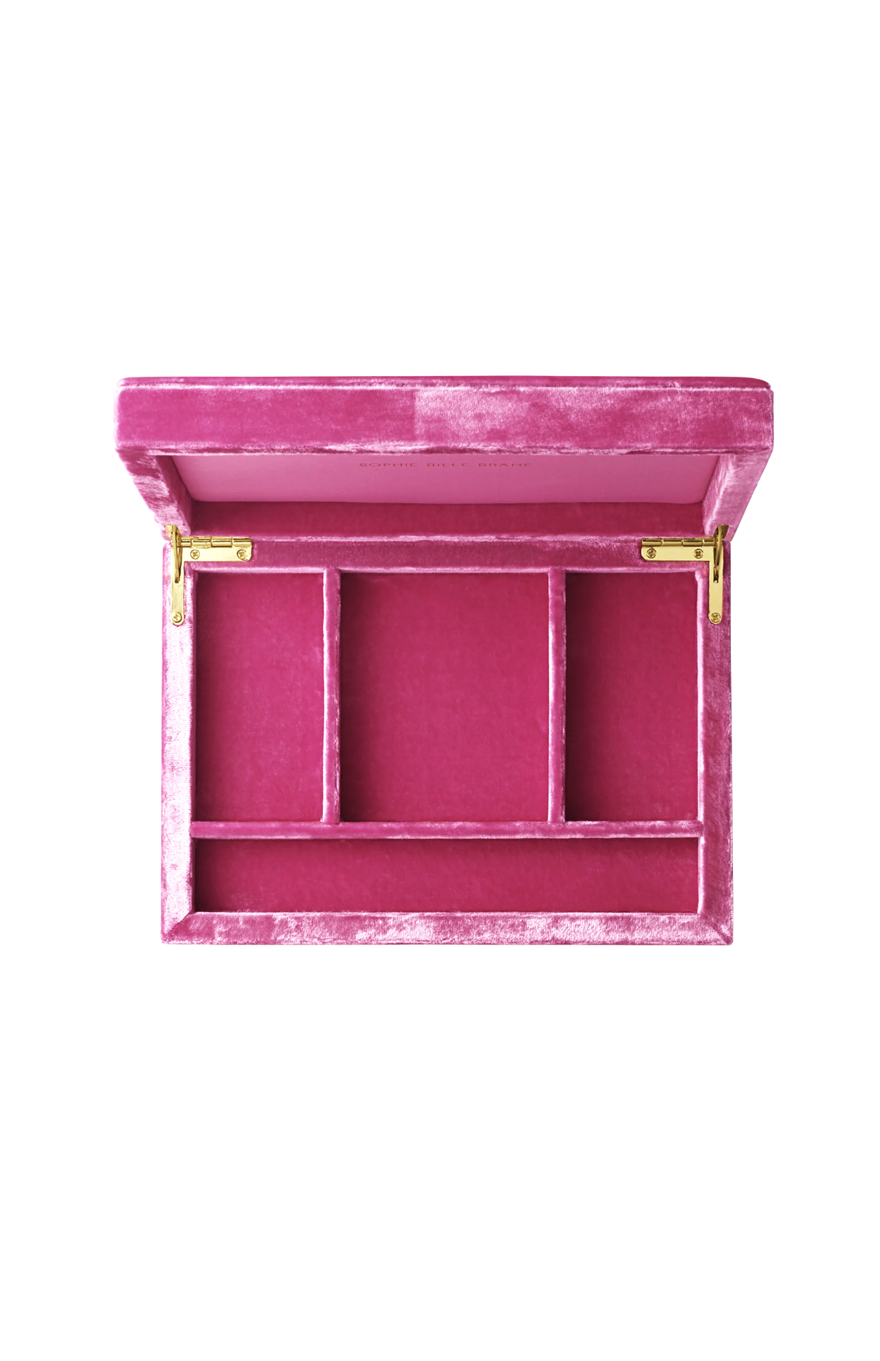 Sophie Bille Brahe Large Floral Jewelry Box in Pink, Open Image (7063260299379)