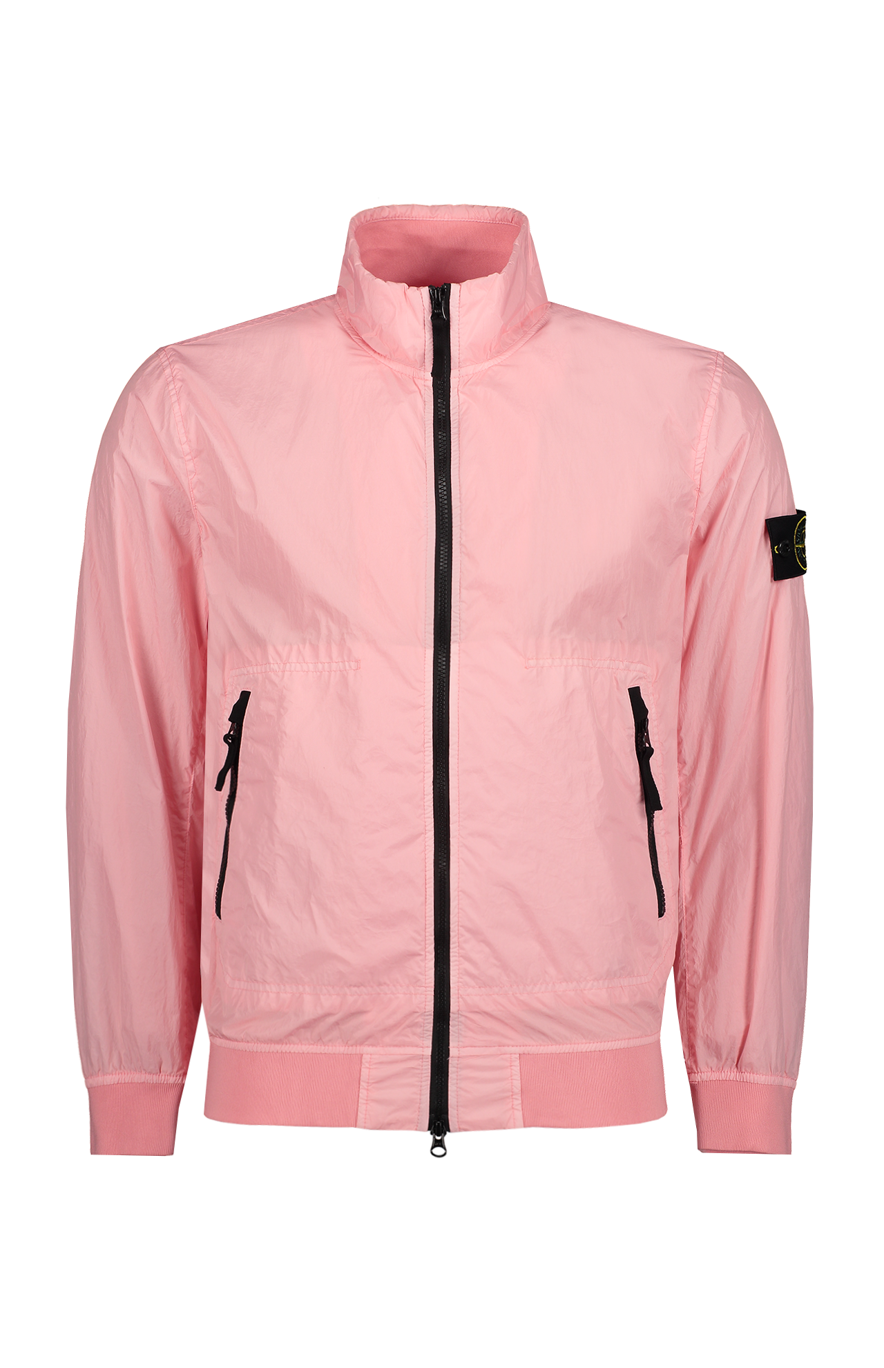 Stone Island Jacket with Black Hardware in Pink, Mannequin Image (7054254014579)