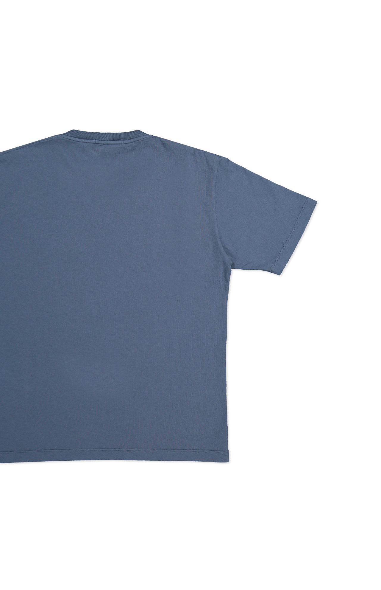 Stone Island Name Logo Tshirt Dark Blue Back Flat Lay Image (7055702753395)