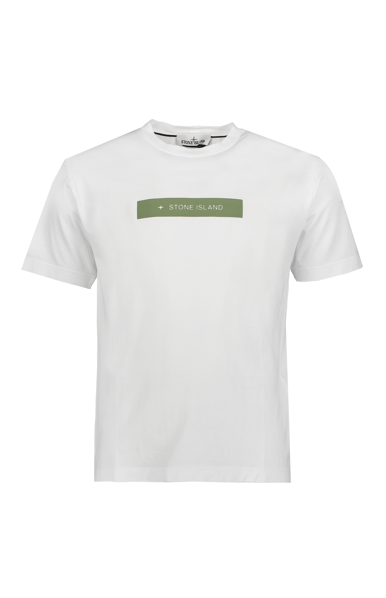 Stone Island Rectangle Front T-Shirt in White, Mannequin Image (7055698526323)