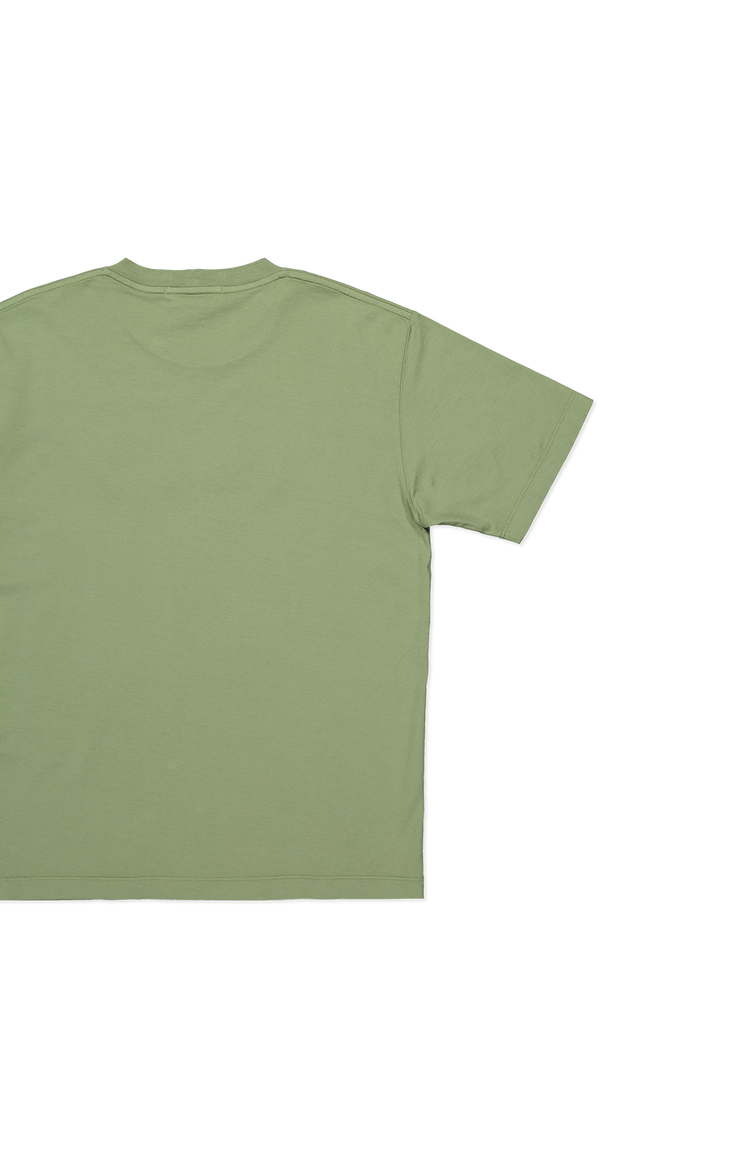 Stone Island Rectangle Front T-Shirt in Green, Back Detail Image(7055694594163)