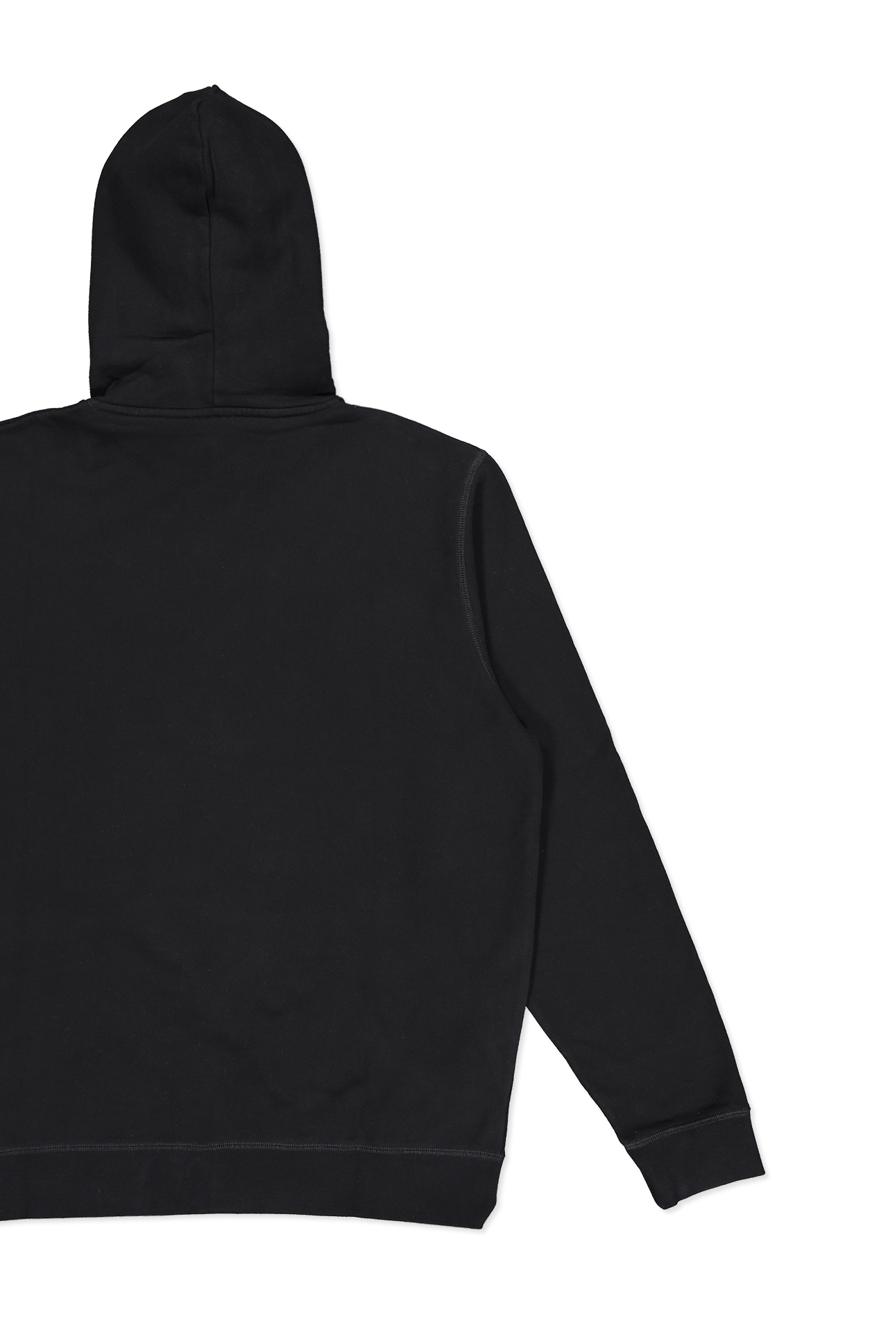 Sunspel Overhead Hoody Black Back Flat Image (6568392458355)