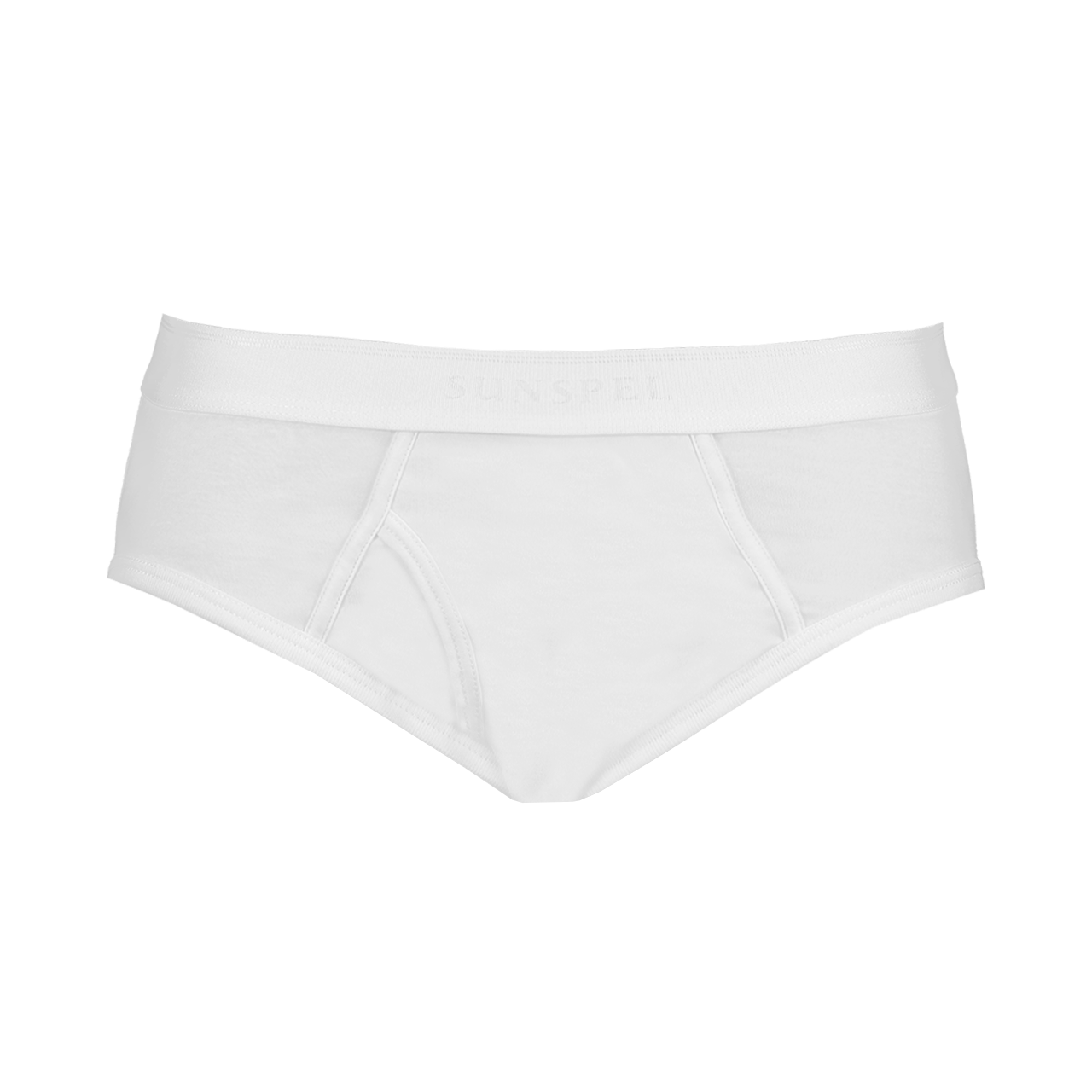 Sunspel Superfine Brief in White - Image on Form (4371184844915)