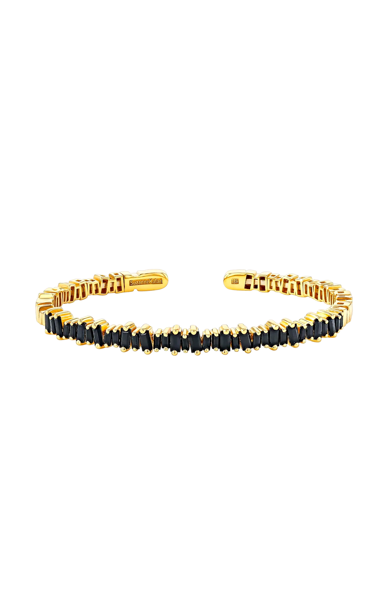 Black Sapphire Baguette Bangle (6977015677043)