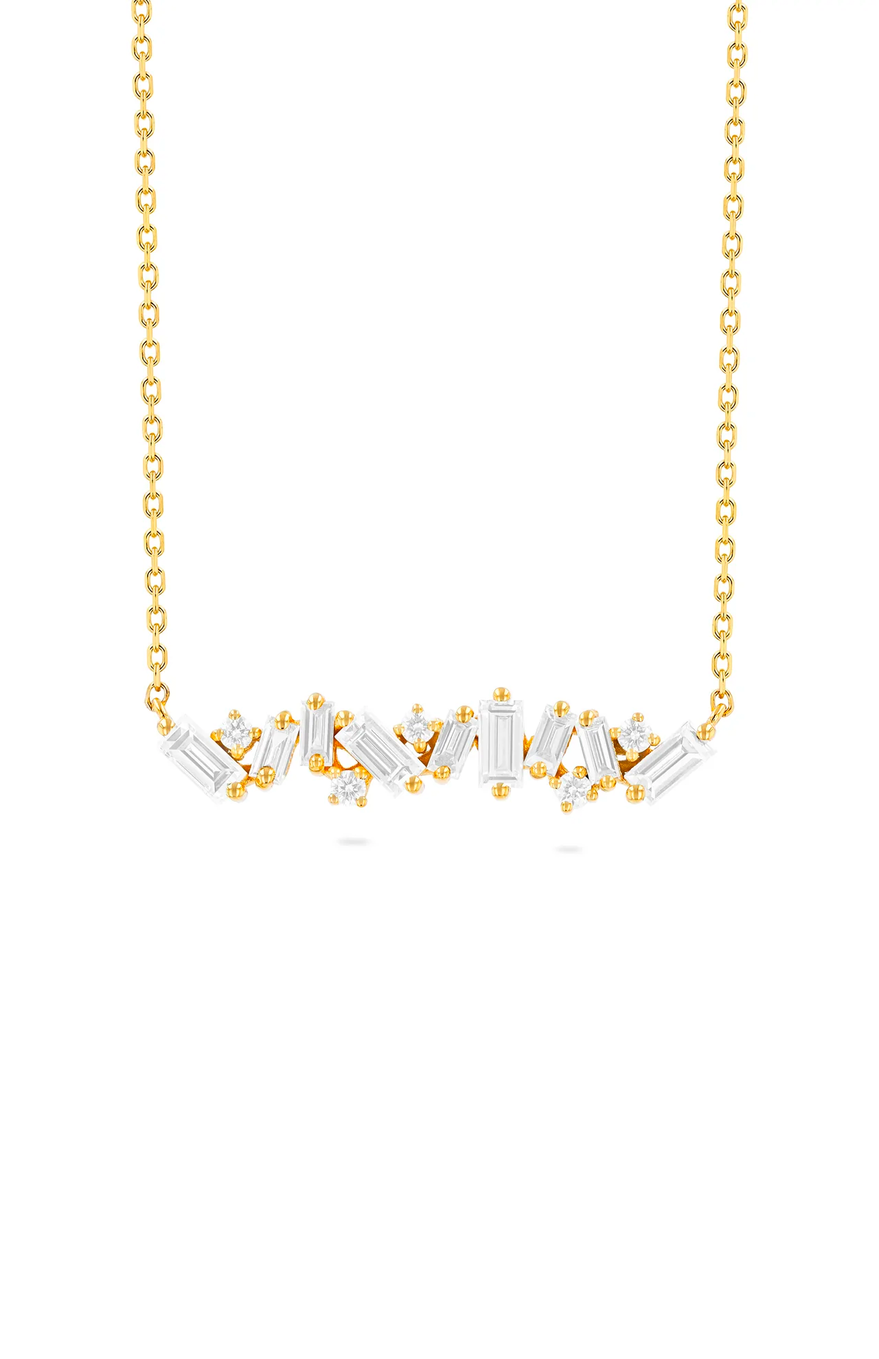 Classic Diamond Frenzy Bar Pendant (6976290586739)