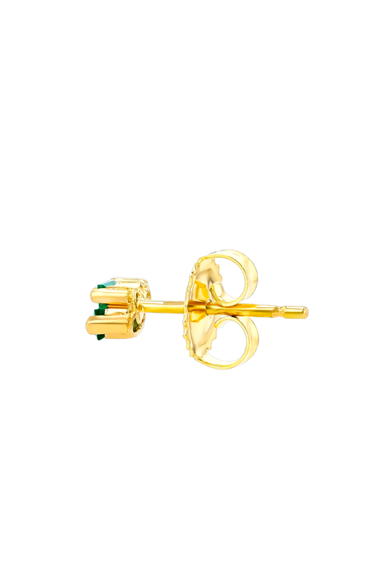 Emerald Layered Mini Stud Earring (6977016365171)