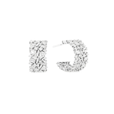 Fireworks Small White Diamond Hoops (6712642175091)