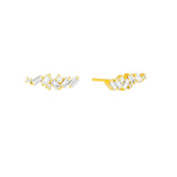 White Diamond Zigzag Stud Earring (4633318162547)