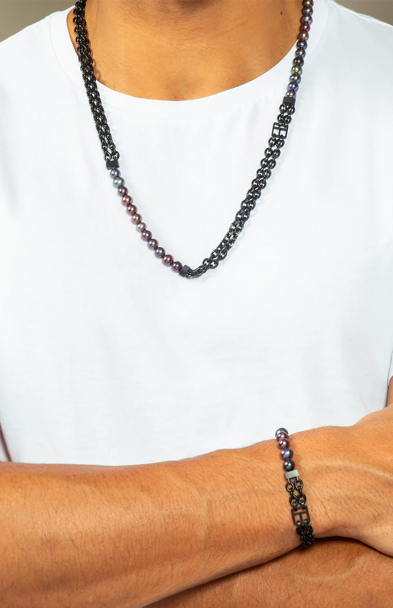 Catana Isaac Bracelet with Black Pearls (7018898915443)